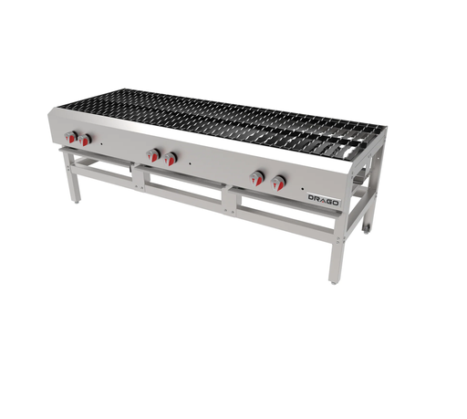 [GFO-003-00] Estufón de 3 secciones de acero inoxidable Drago