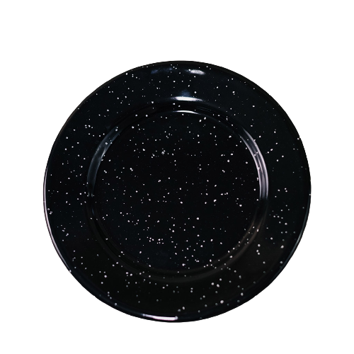 [BAPL24NM] PELTRE PLATO LISO 24CM NEGRO CON MOTAS *UP