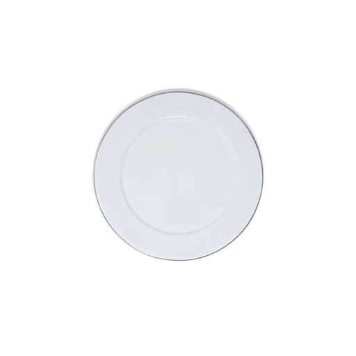 [BAPL27BG] PELTRE PLATO LISO 27CM BLANCO FILO GRIS *UP