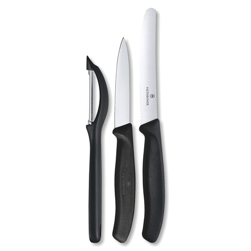 [6.7113.31] SET CUCHILLOS CON PELADOR, NEGRO VICTORINOX