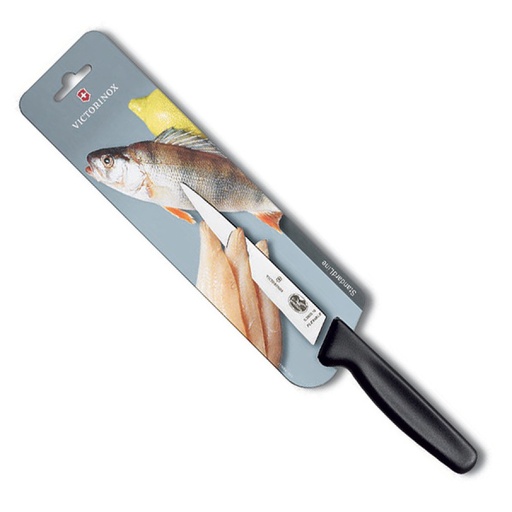[6.8713.20B] CUCHILLO PESCADERO DE 20 CM NEGRO BLÍSTER VICTORINOX