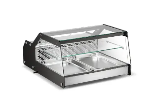 [CW-128] MIGSA VITRINA REFRIGERADA SOBRE MOSTRADOR CON CRISTAL RECTO