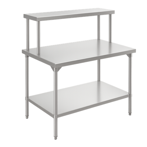 [EAI78] MESA DE TRABAJO CENTRAL CON REPISA Y TRABAJO 160X80X90 CM 