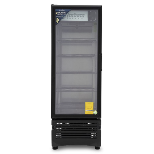 [1021744] IMBERA VR12 REFRIGERADOR INOX PUERTA CRISTAL 12 PIES