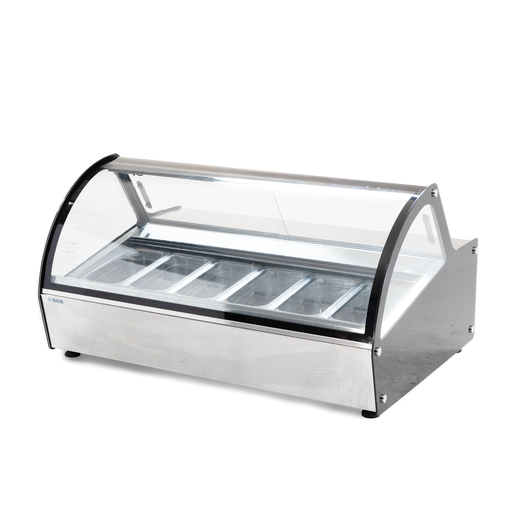 [RTD-122L-1] MIGSA VITRINA DE HELADOS 6 INSERTOS MOSTRADOR